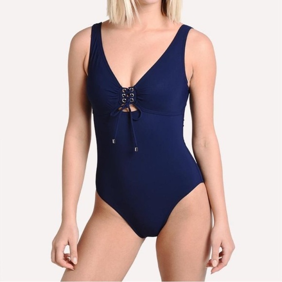 Karla Colletto Black One-Piece Swimsuit - Picture 1 of 6